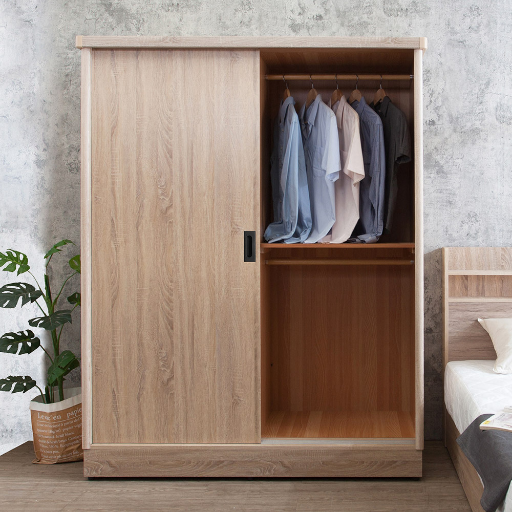 米恩4尺推門/拉門收納衣櫃(六色可選)