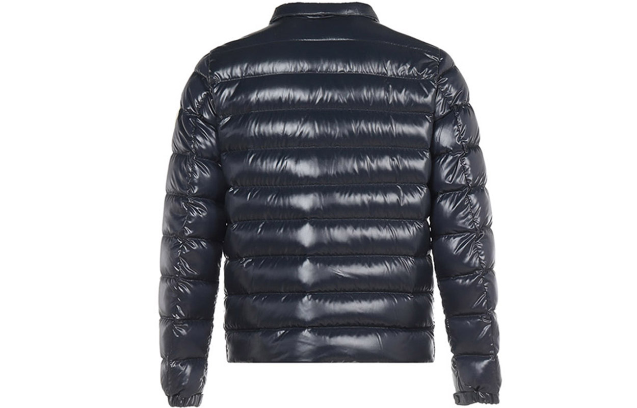 【代購】Moncler Solid Color Lapel Down Jacket Men's Marine Blue