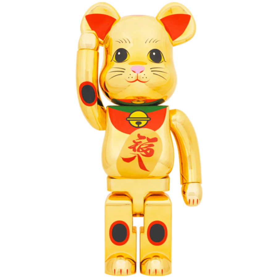 招き猫 招財貓 福入 金メッキ 1000％ BE@RBRICK