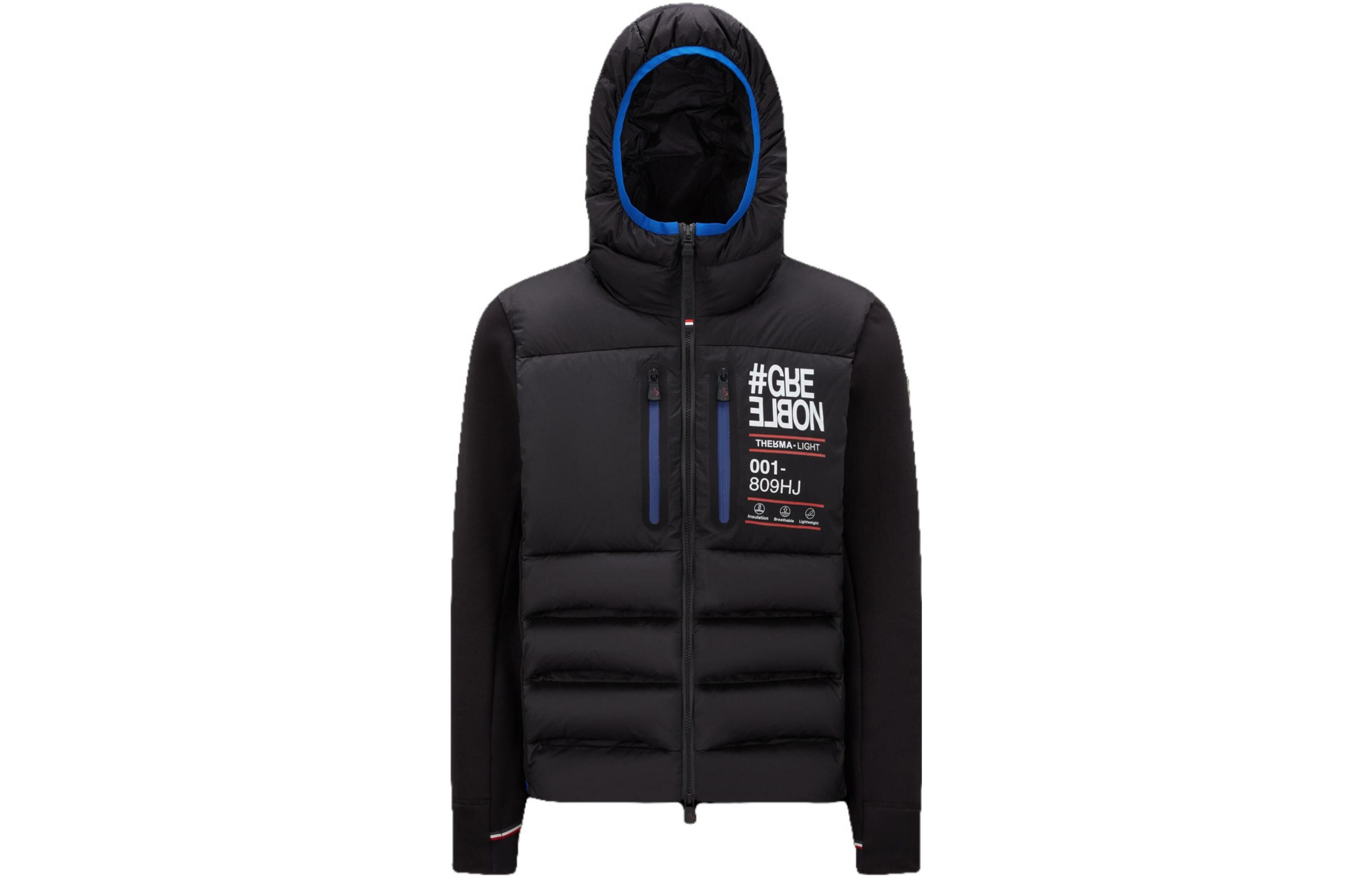 【代購】Moncler Logo Print Quilted Hooded Jacket