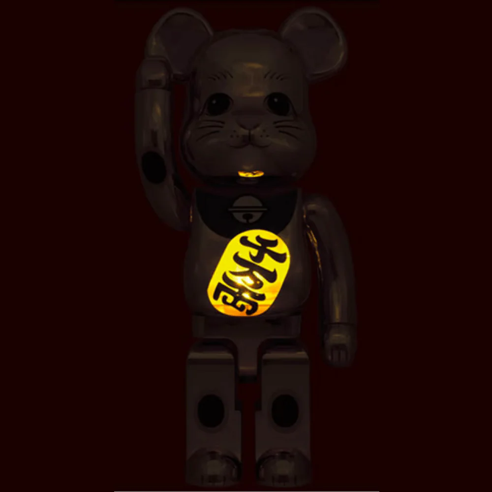 招き猫 招財貓 金メッキ 発光 1000％ BE@RBRICK