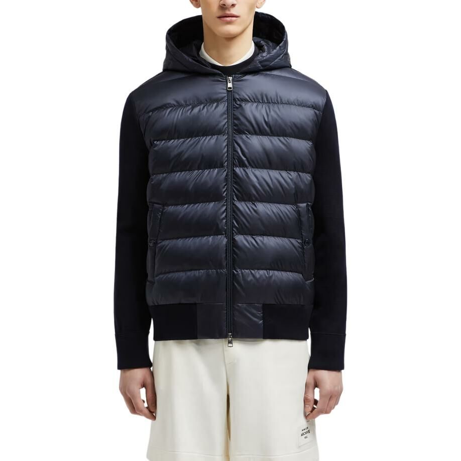 【代購】Moncler Knitted Zip-Up Padded Hoodie