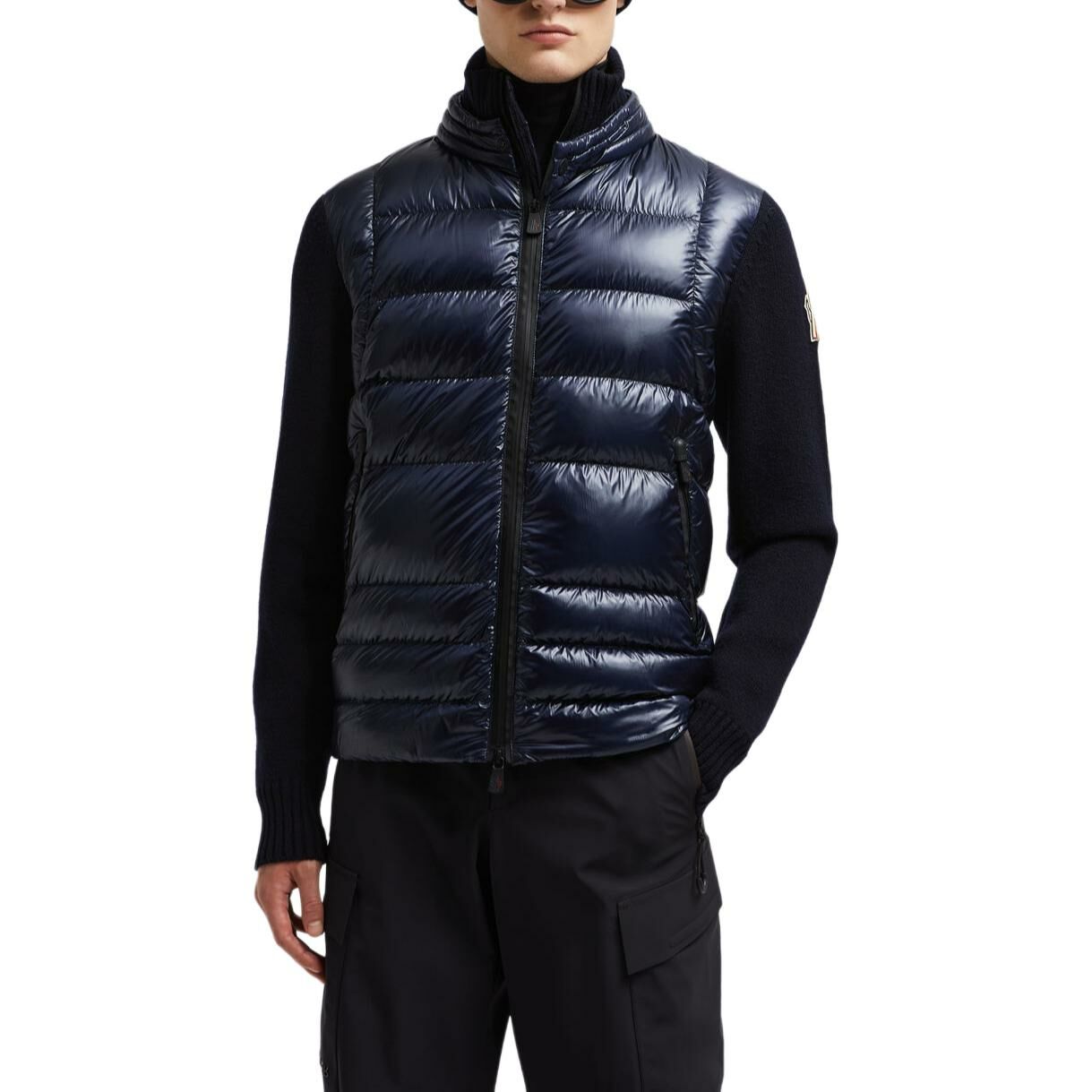 【代購】Moncler Logo Patch Padded Knit Cardigan