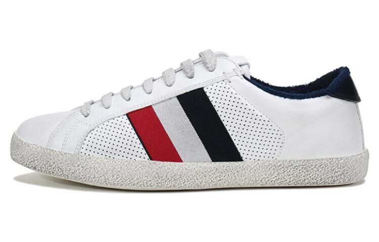 【代購】Moncler Low Top Stylish Skateboarding Shoes Men's White