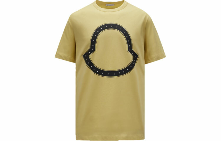 【代購】Moncler T-Shirts Men Gray Yellow