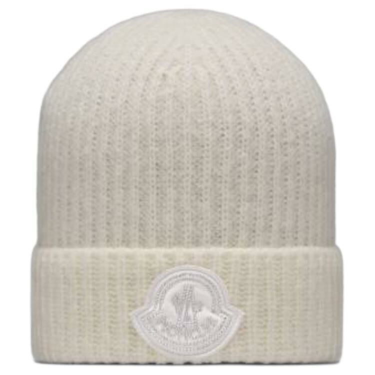 【代購】Moncler Wool, Nylon, Polyamide, Crystal Beanies Women's Ecru