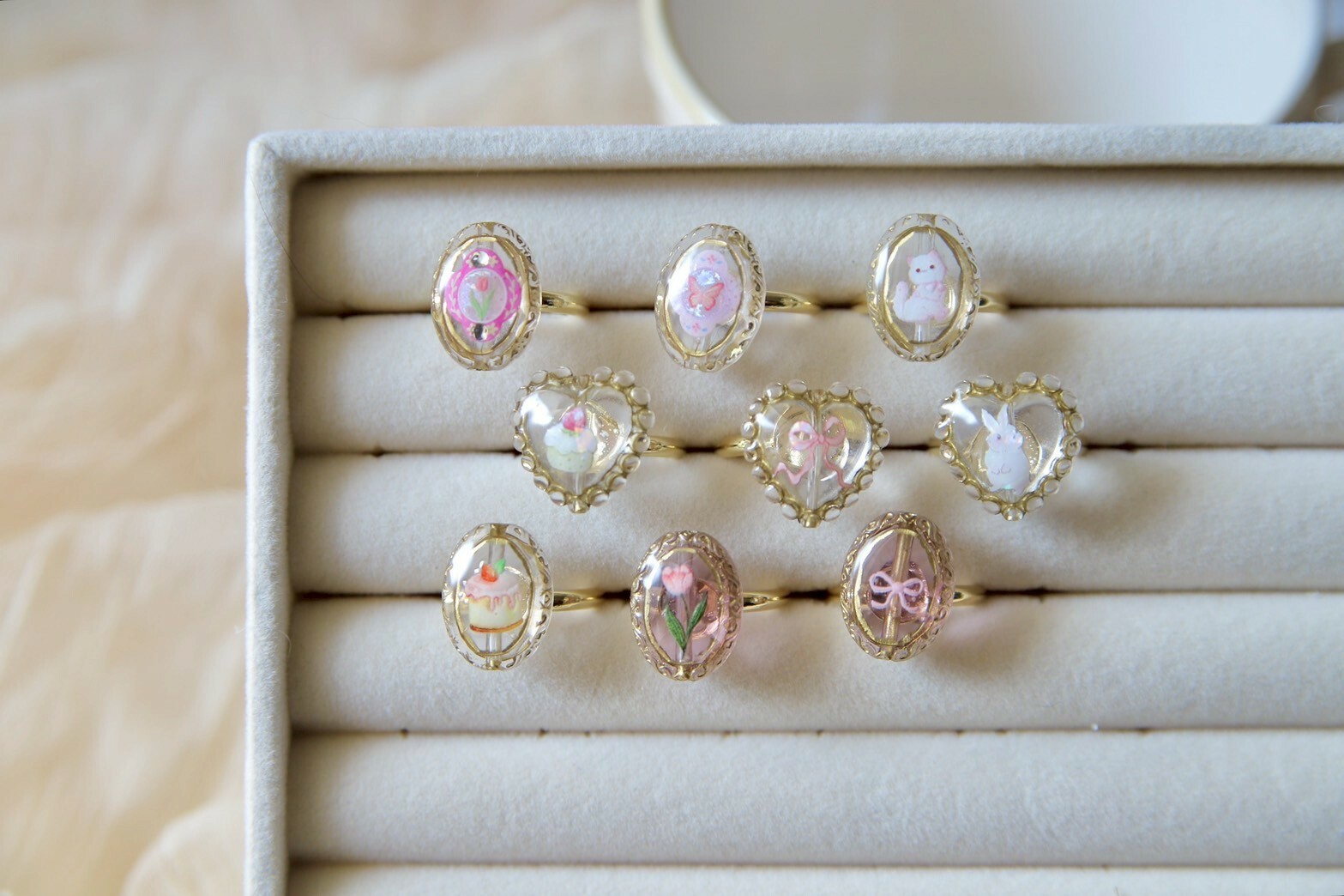 [OURS EN PELUCHE] 復古風戒指 | 蛋糕 | NO.40