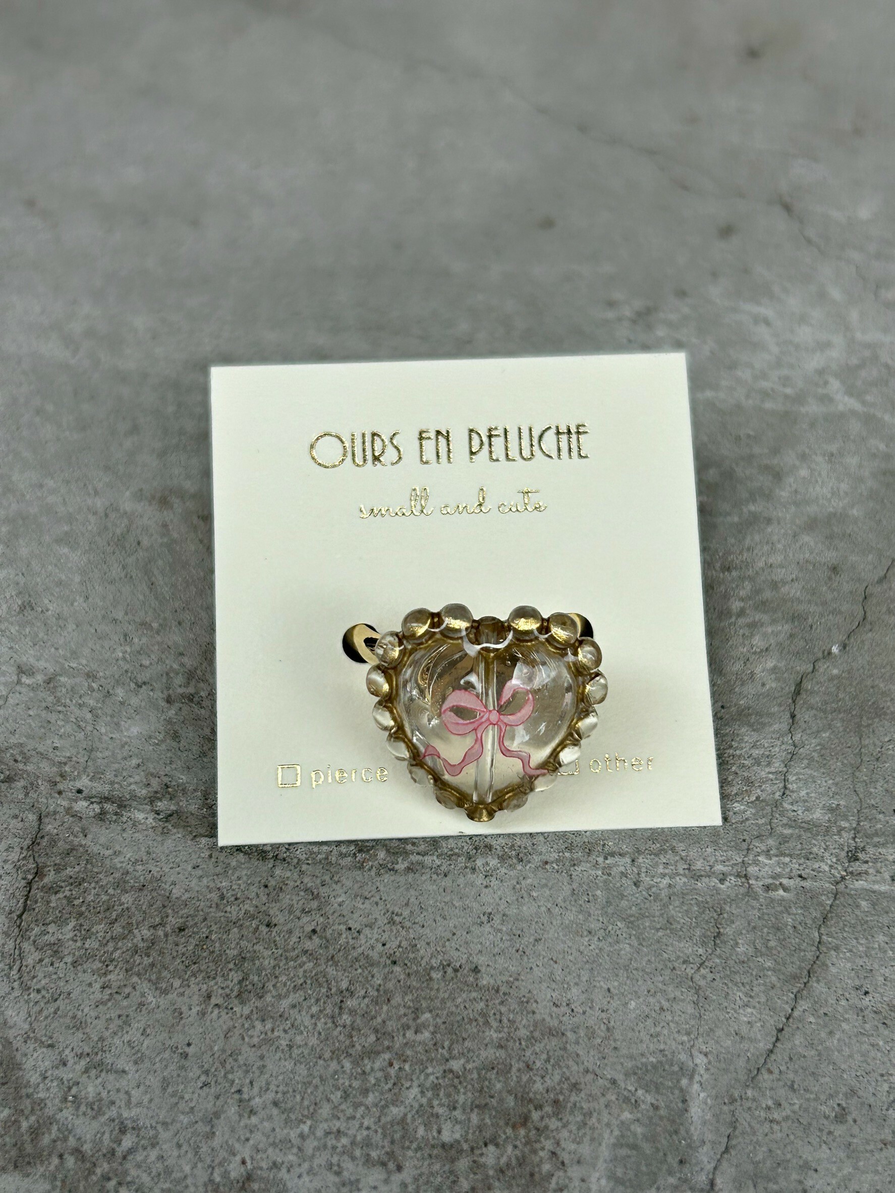 [OURS EN PELUCHE] 復古風戒指 | 愛心蝴蝶結 | NO.41