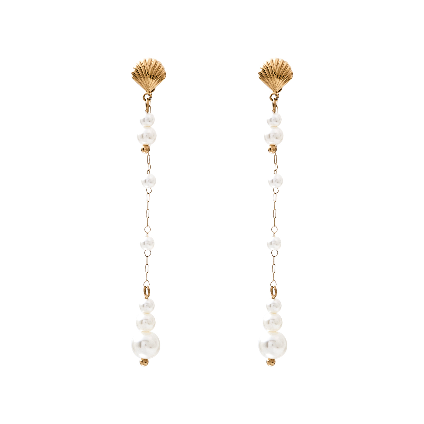 鋼飾,珍珠,貝殼,耳環,平價飾品