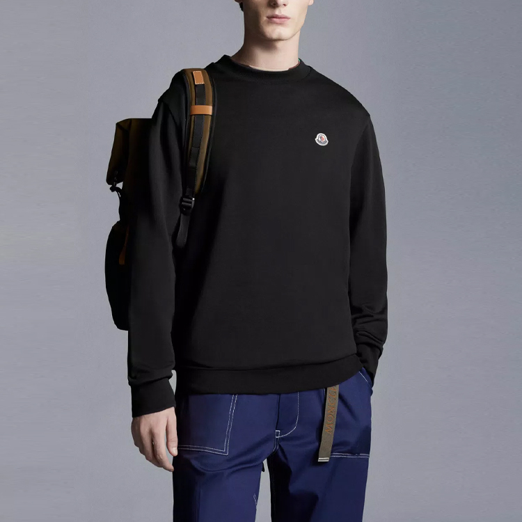 【代購】Moncler Logo Patch Sweatshirt Men's Black