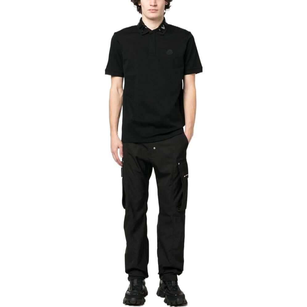 【代購】Moncler Men Concealed Placket Polo Black
