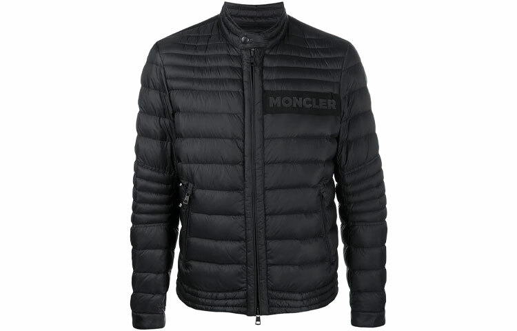 【代購】Moncler Solid Color Stand Collar Down Jacket Men's Black