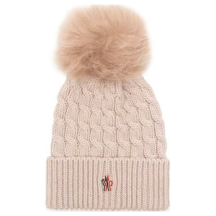 【代購】Moncler Cable Knit Pom Pom Beanie Hat