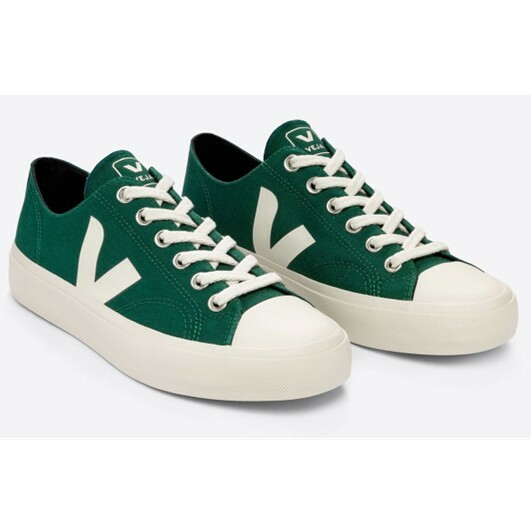 1FO0510-103 VEJA Wata II Low Canvas Poker Pierre Green #PL0102836A (S-BR-E)