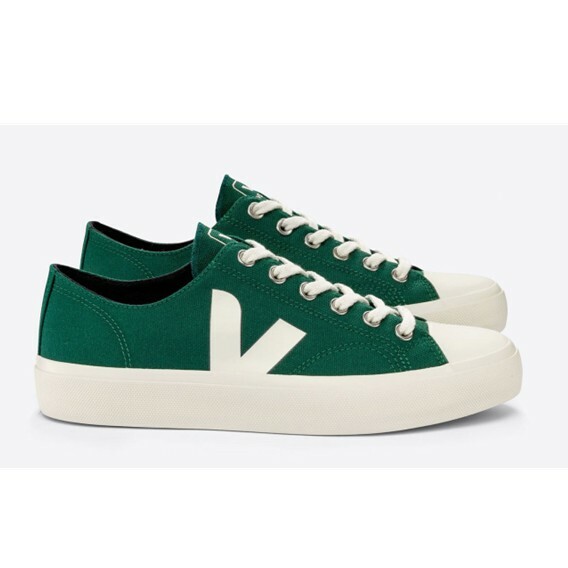 1FO0510-103 VEJA Wata II Low Canvas Poker Pierre Green #PL0102836A (S-BR-E)