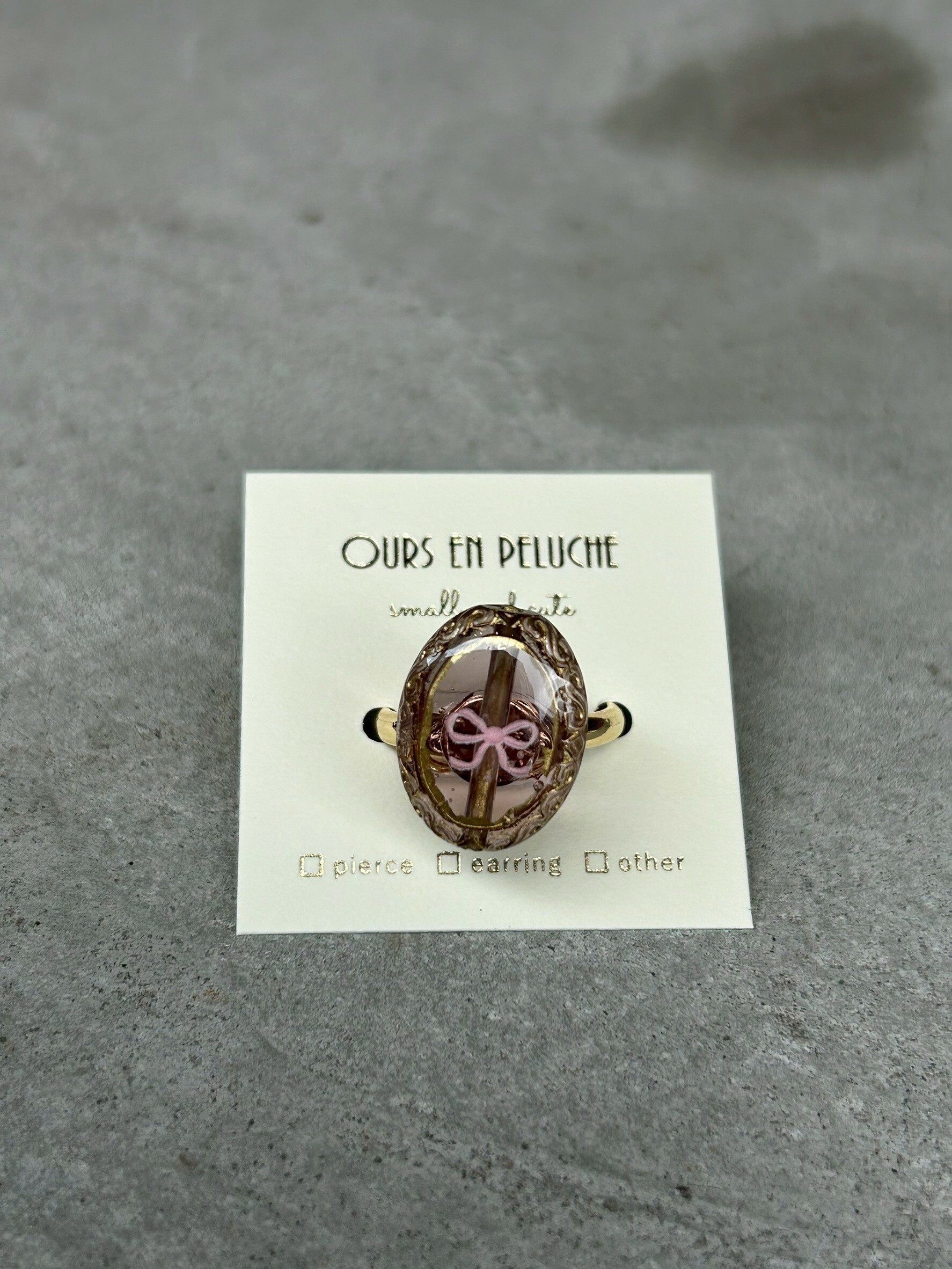 [OURS EN PELUCHE] 復古風戒指 | 蝴蝶結 | NO.43