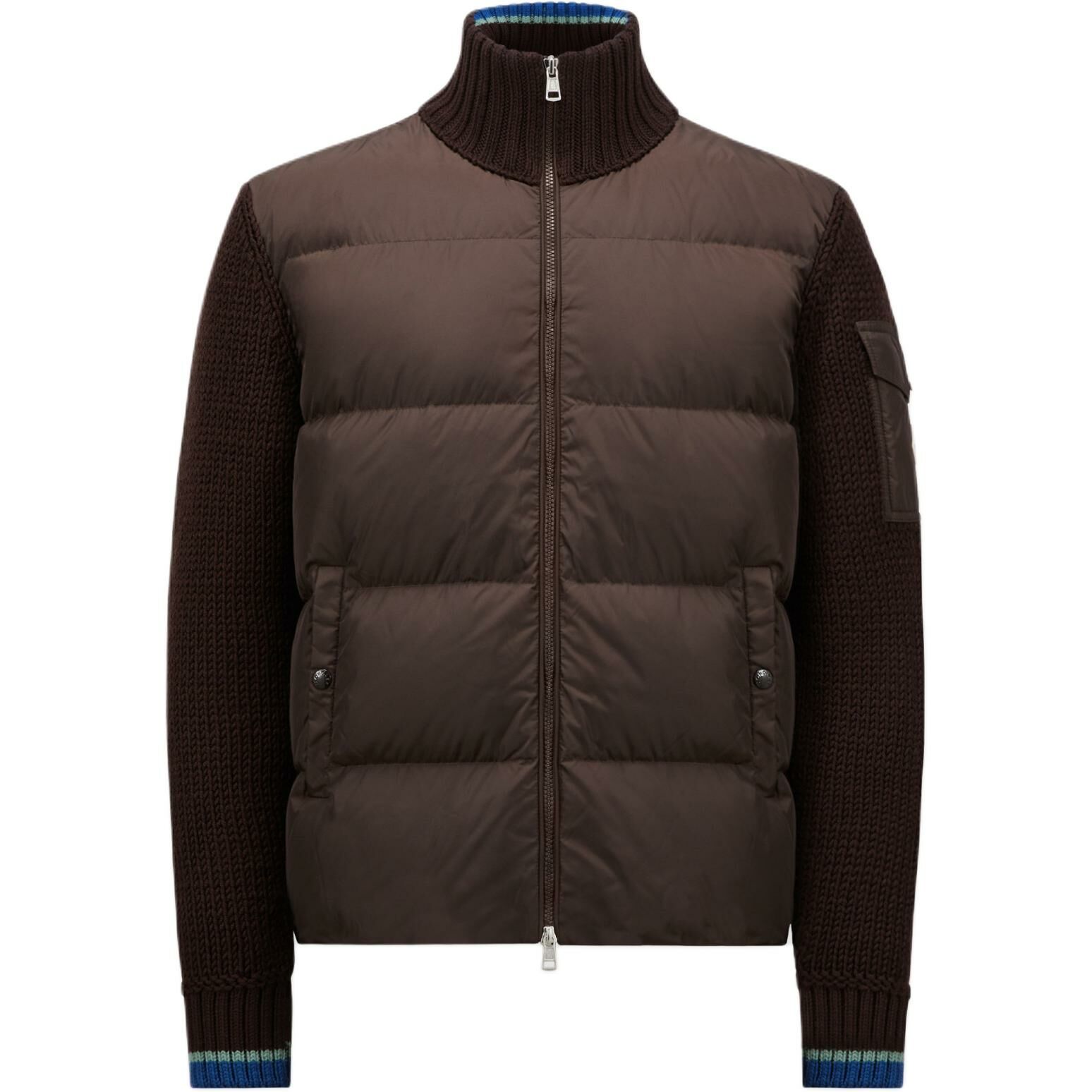 【代購】Moncler Logo Patch Knit Padded Cardigan