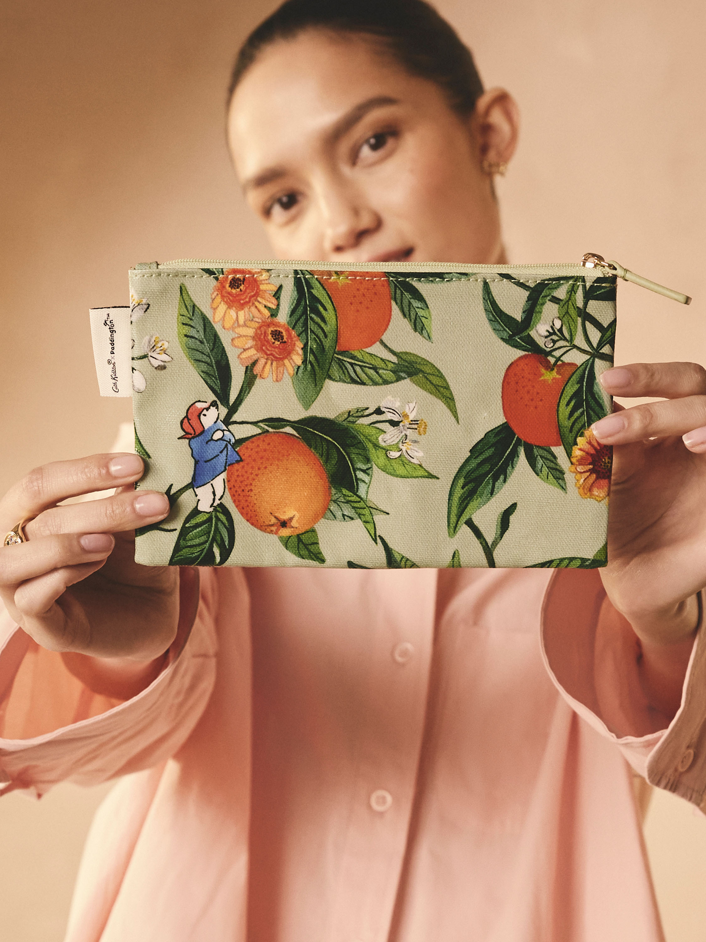 Paddington Oranges柏靈頓熊春夏聯名拉鍊收納袋