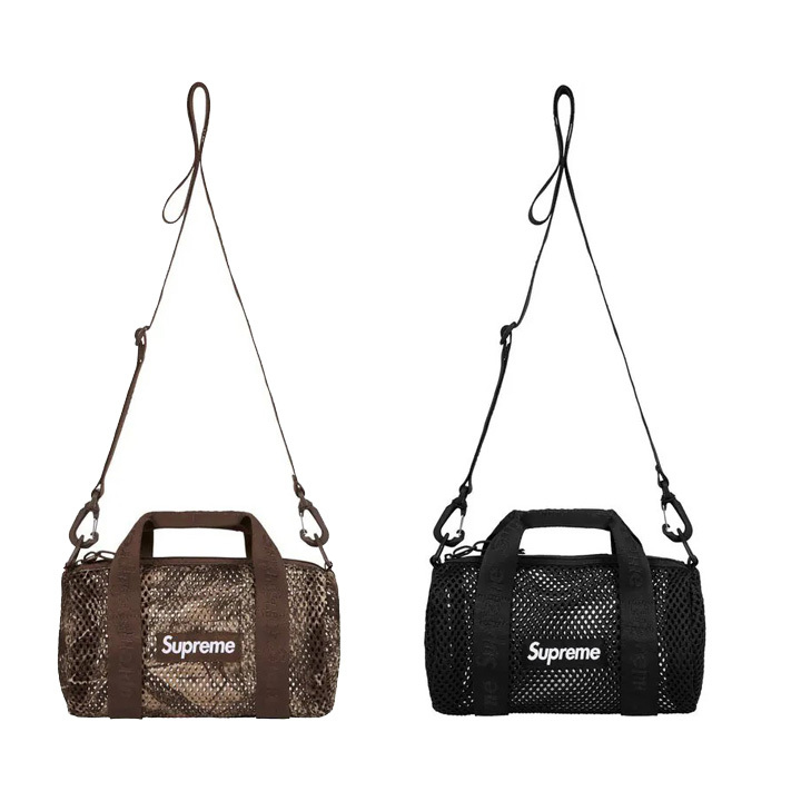 Supreme 25SS Mesh Mini Duffle Bag 3L 小水桶包 黑/落葉 SS25MM08DB