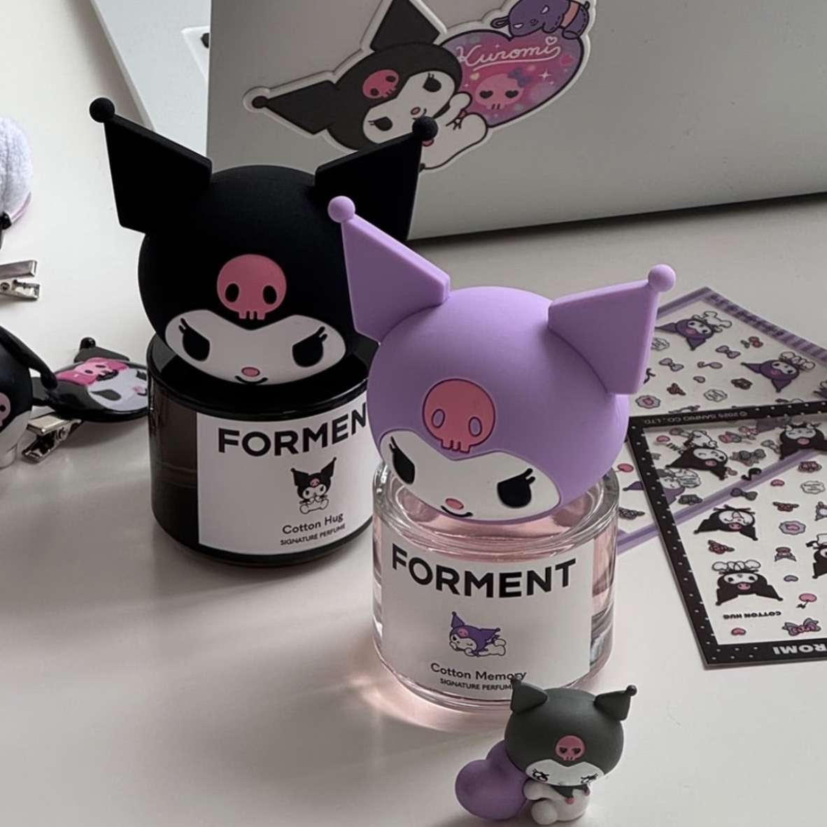 韓國FORMENT x 庫洛米限量聯名香水🇰🇷 整組：50ml+10ml分裝瓶＋貼紙