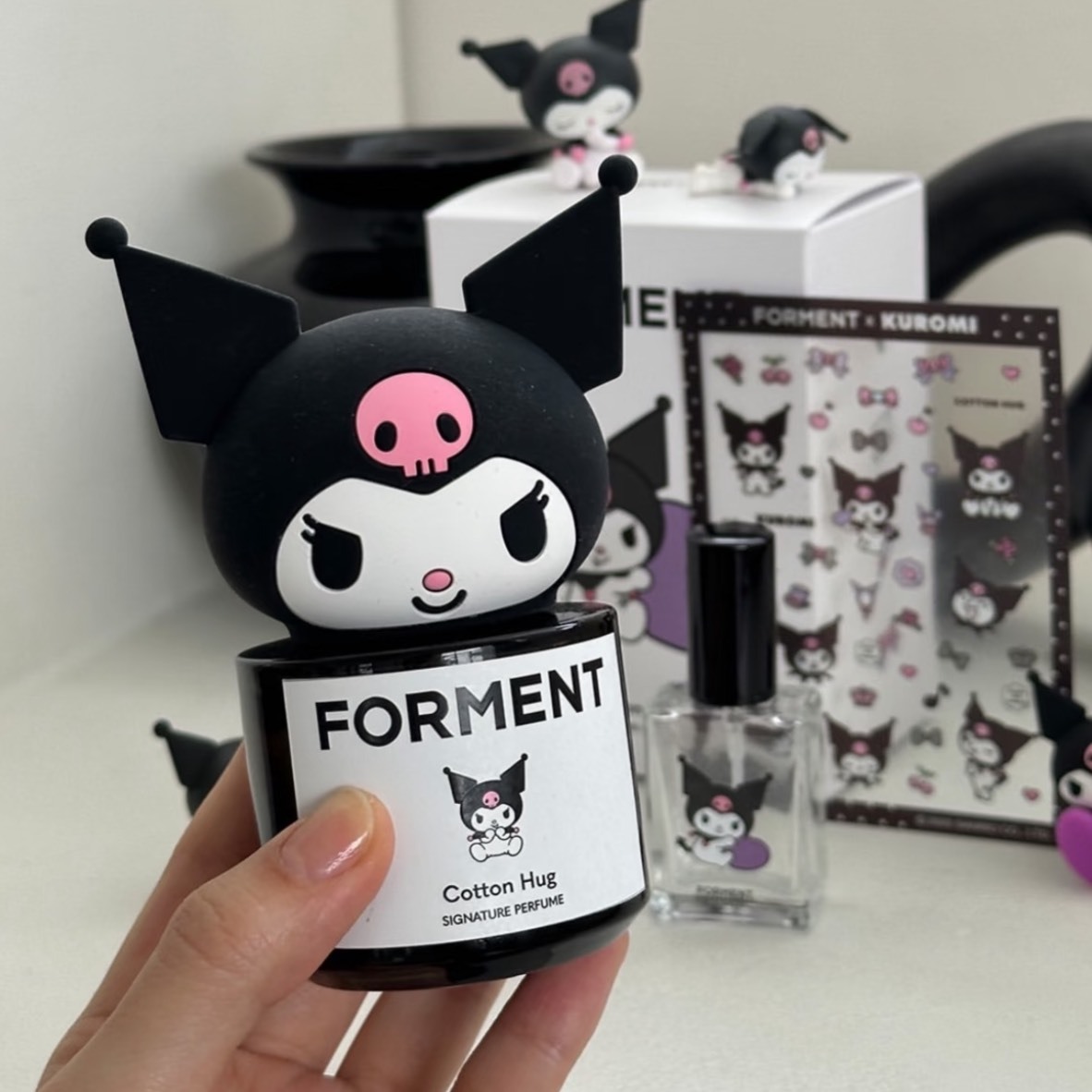 韓國FORMENT x 庫洛米限量聯名香水🇰🇷 整組：50ml+10ml分裝瓶＋貼紙