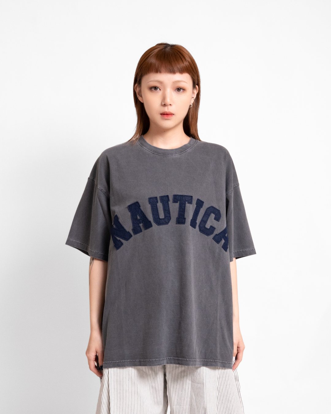 NAUTICA ARCH PIGMENT 25S/S TEE 360 CHARCOAL 短T