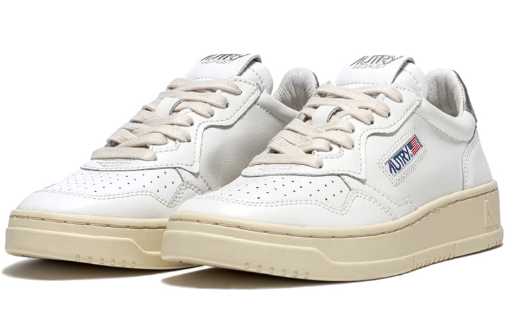 【代購】AUTRY Medalist Leather Low 'White Silver' Women's