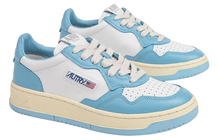 【代購】AUTRY Medalist Low Leather 'Light Blue White' Women's
