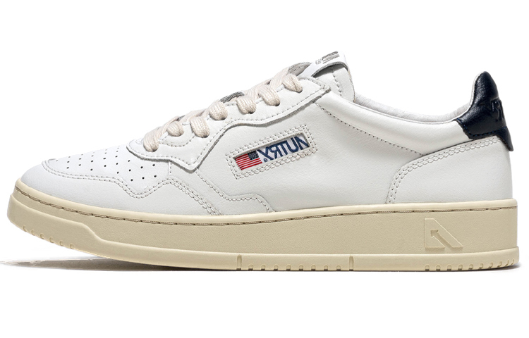 【代購】AUTRY Medalist Leather Low White Dark Blue Women's