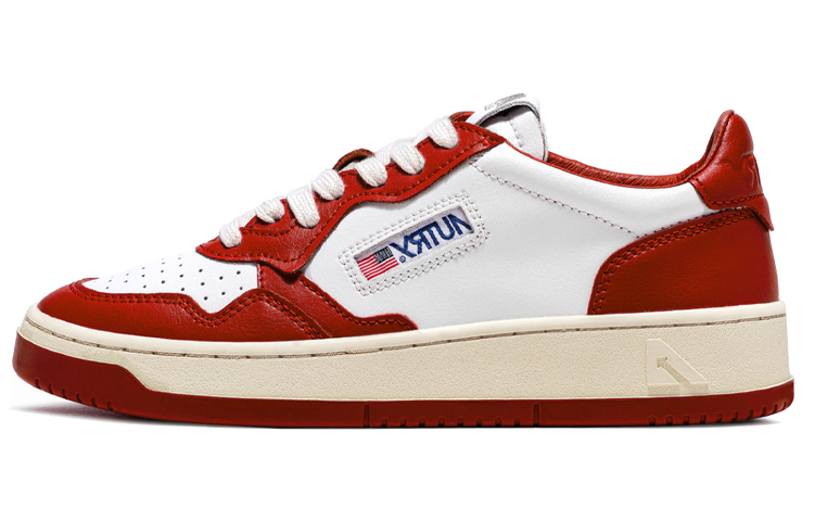 【代購】AUTRY Medalist Leather Low Red White