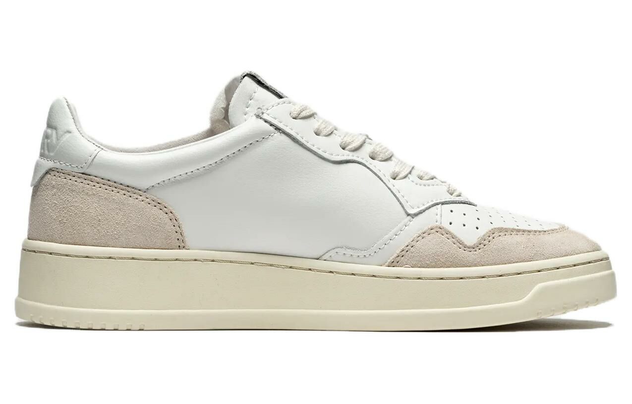 【代購】AUTRY Medalist Leather Low White Beige Suede Women's