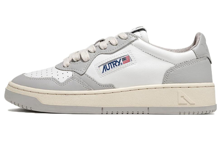 【代購】AUTRY Medalist Leather Low Grey White