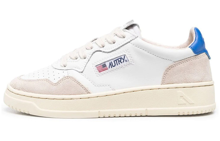 【代購】AUTRY Medalist Low Leather And Suede 'White Beige Blue' Women's