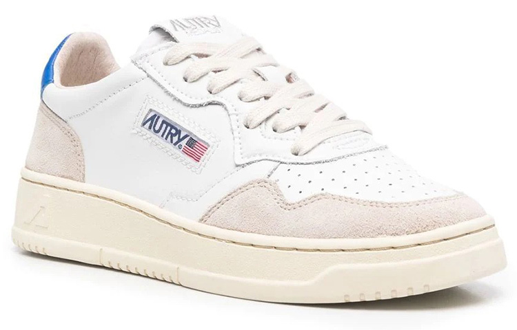 【代購】AUTRY Medalist Low Leather And Suede 'White Beige Blue' Women's