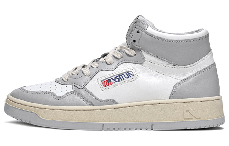 【代購】AUTRY Medalist Mid Leather Sneakers Two Toned 'White Grey' Women's