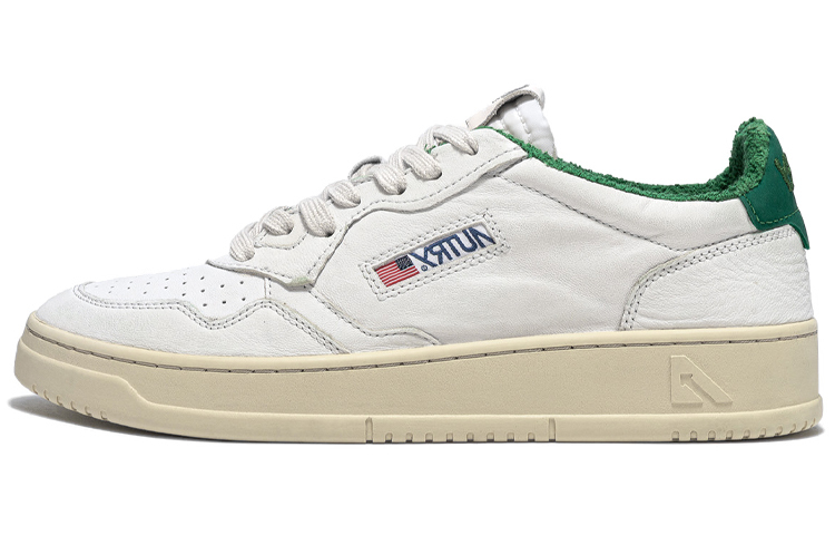 【代購】AUTRY Medalist Low Leather And Suede 'White Green And Embroidered Logo' Women's
