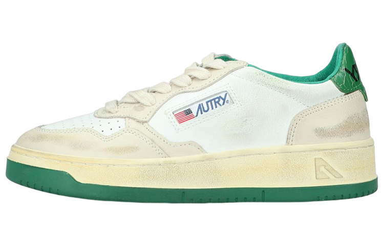 【代購】AUTRY Medalist Low Super Vintage Sneakers 'White Green' Women's