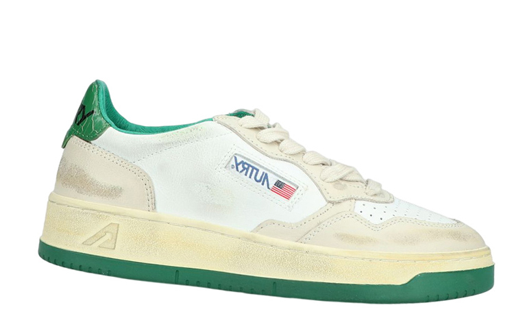 【代購】AUTRY Medalist Low Super Vintage Sneakers 'White Green' Women's