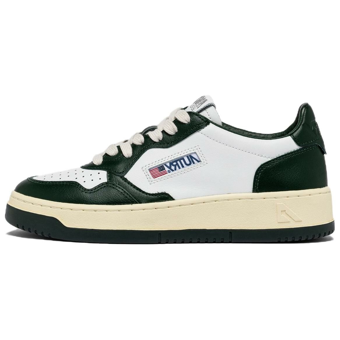 【代購】AUTRY Medalist Anti Slip Wear Resistant Low Top Skateboard Shoes Women's White Green