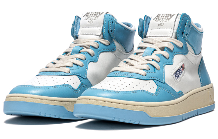 【代購】AUTRY Medalist Mid Leather Sneakers Two Toned 'White Blue' Women's