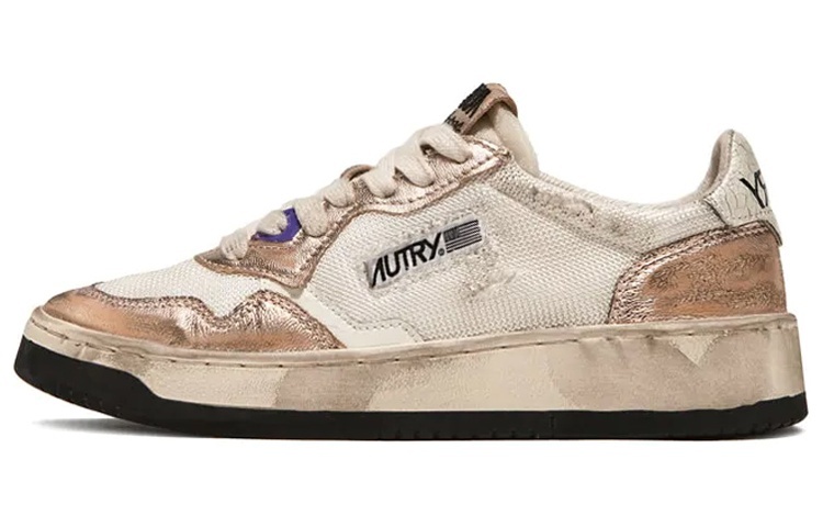 【代購】AUTRY Super Vintage Low White Metallic Pink Women's