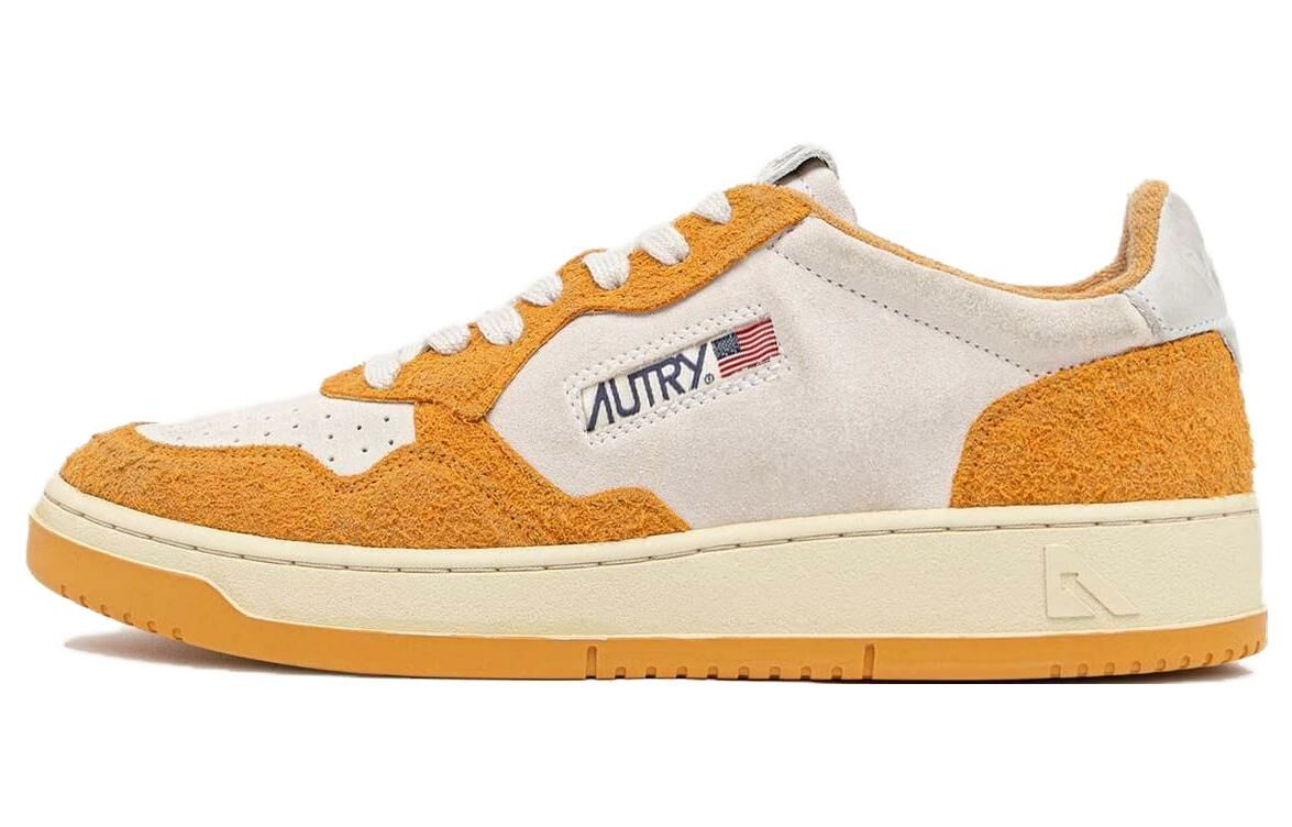 【代購】AUTRY Medalist Low Sneakers 'White Orange Hair Effect Suede'