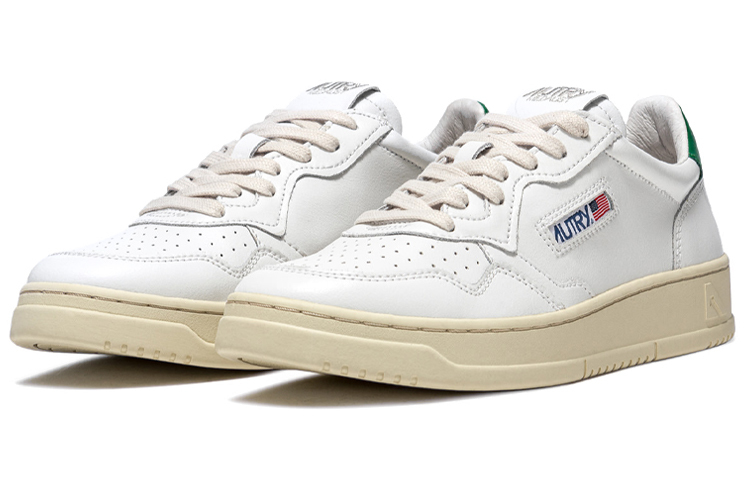 【代購】AUTRY Medalist Leather Low White Green Women's