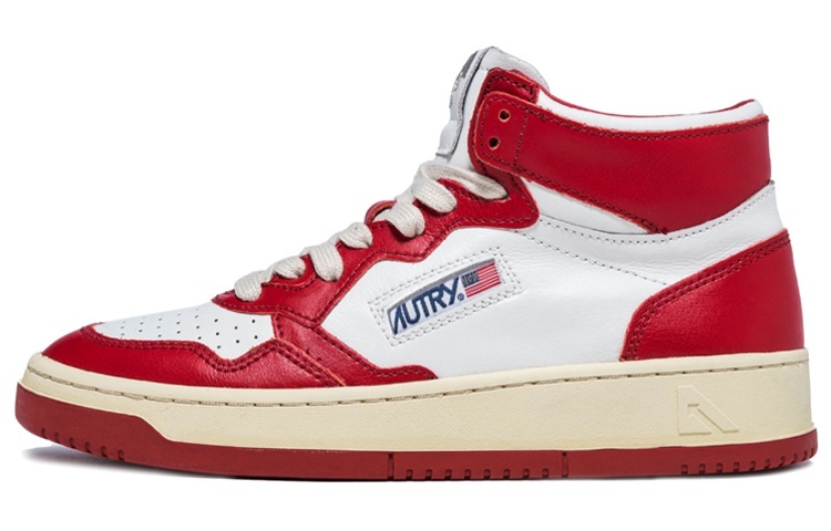 【代購】AUTRY Medalist Mid Leather Sneakers Two Toned 'White Red' Women's