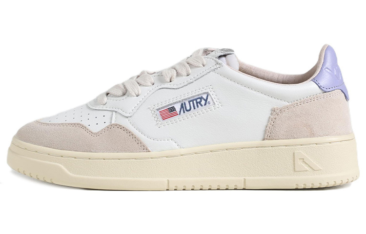【代購】AUTRY Medalist Leather Low 'White Suede Lavender' Women's