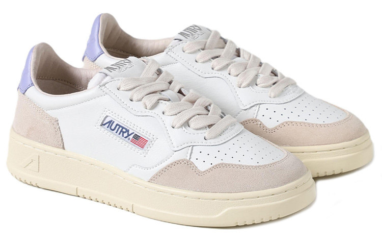 【代購】AUTRY Medalist Leather Low 'White Suede Lavender' Women's