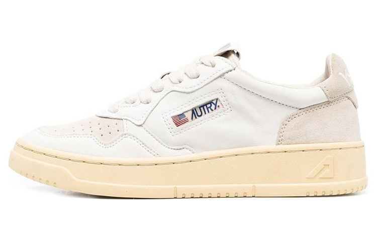 【代購】AUTRY Medalist Leather And Suede 'White Sand' Women's