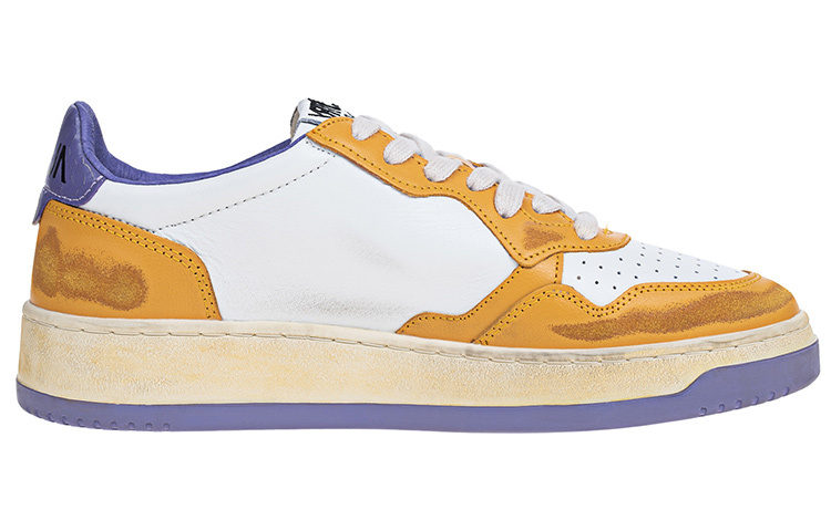 【代購】AUTRY Medalist Low Super Vintage Sneakers 'White Purple Yellow' Women's