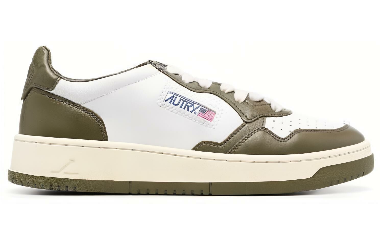 【代購】AUTRY Medalist Low Bicolor 'White Olive Green' Women's