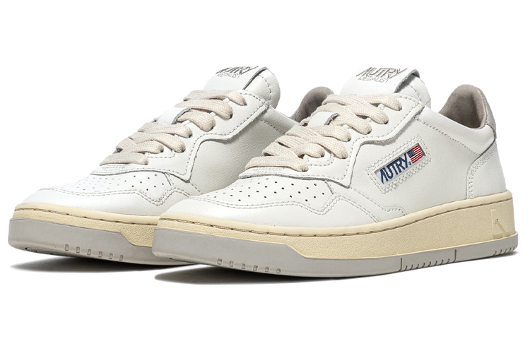 【代購】AUTRY Medalist Leather Low 'White Grey' Women's